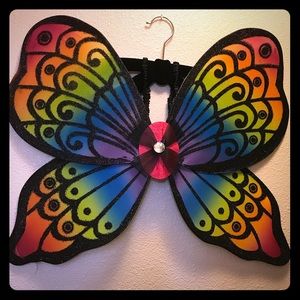 Rainbow Glitter Butterfly Wings